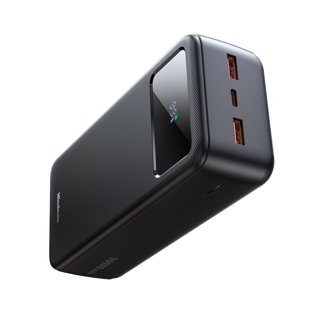Bateria Externa McDodo MC-4240, 30000mAh, 22.5W, QC + PD, 2 x USB-A - 1 x USB-C, Preta