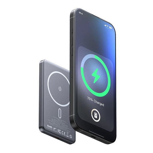 Bateria Externa Wireless McDodo MC-4641 Meta, 5000mAh, 20W, PD + FQI, 1 x QI - 1 x USB-C, Preta