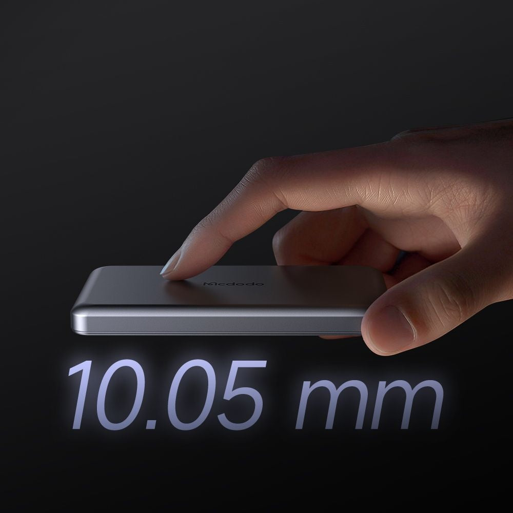 Bateria Externa Wireless McDodo MC-4641 Meta, 5000mAh, 20W, PD + FQI, 1 x QI - 1 x USB-C, Preta