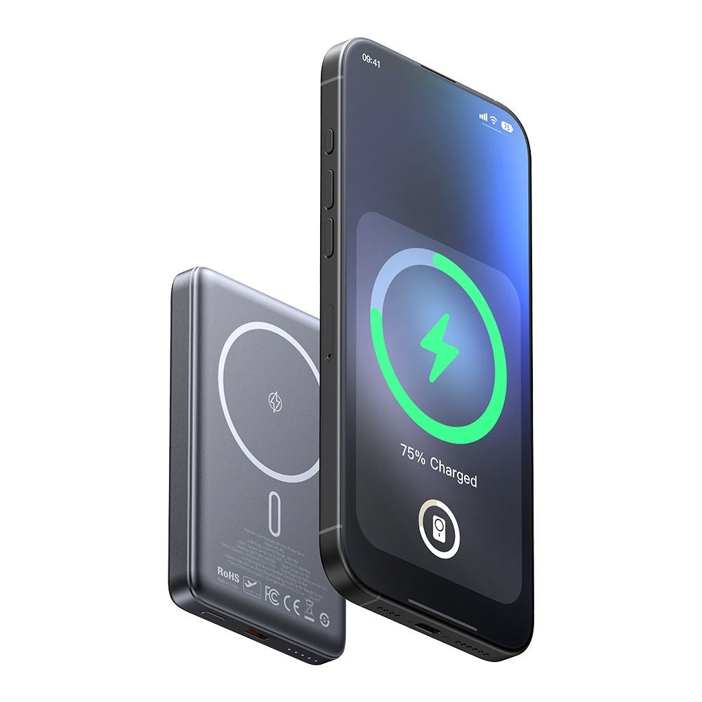 Bateria Externa Wireless McDodo MC-4651 Meta, 10000mAh, 20W, PD + FQI, 1 x QI - 1 x USB-C, Preta