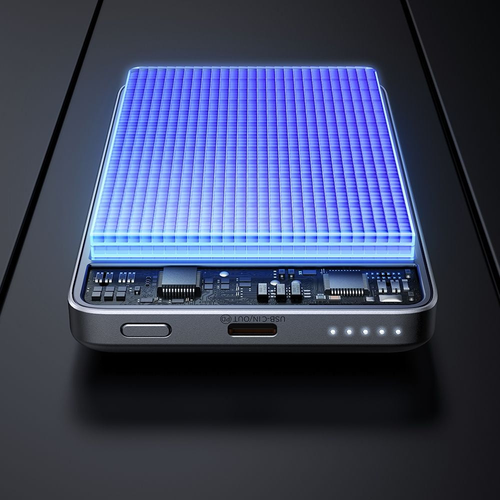 Bateria Externa Wireless McDodo MC-4651 Meta, 10000mAh, 20W, PD + FQI, 1 x QI - 1 x USB-C, Preta