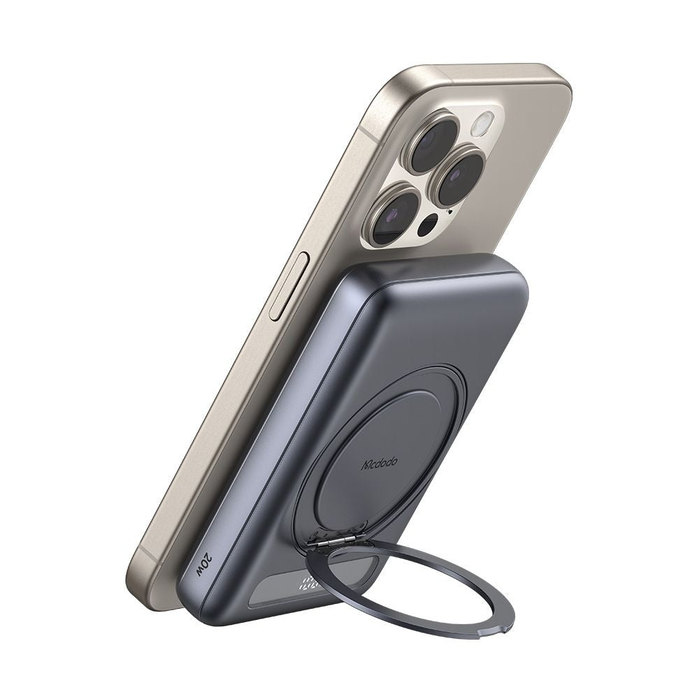 Bateria Externa Wireless McDodo MC-8371 Meta, 10000mAh, 20W, PD + FQI, 1 x QI - 1 x USB-C, Cinzento