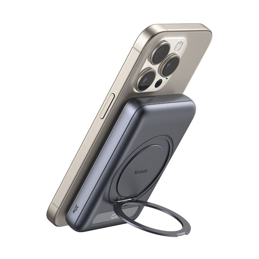 Bateria Externa Wireless McDodo MC-8371 Meta, 10000mAh, 20W, PD + FQI, 1 x QI - 1 x USB-C, Cinzento