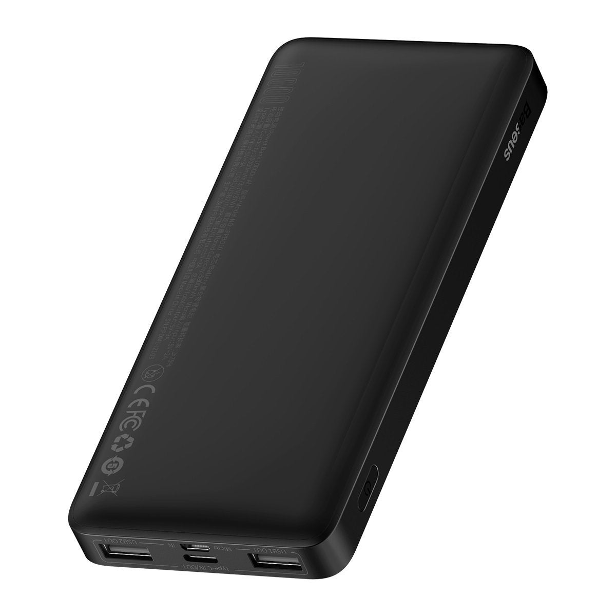 Bateria externa Baseus Bipow, 10000mAh, 15W, 1 x USB-C - 2 x USB-A, preto PPBD050001
