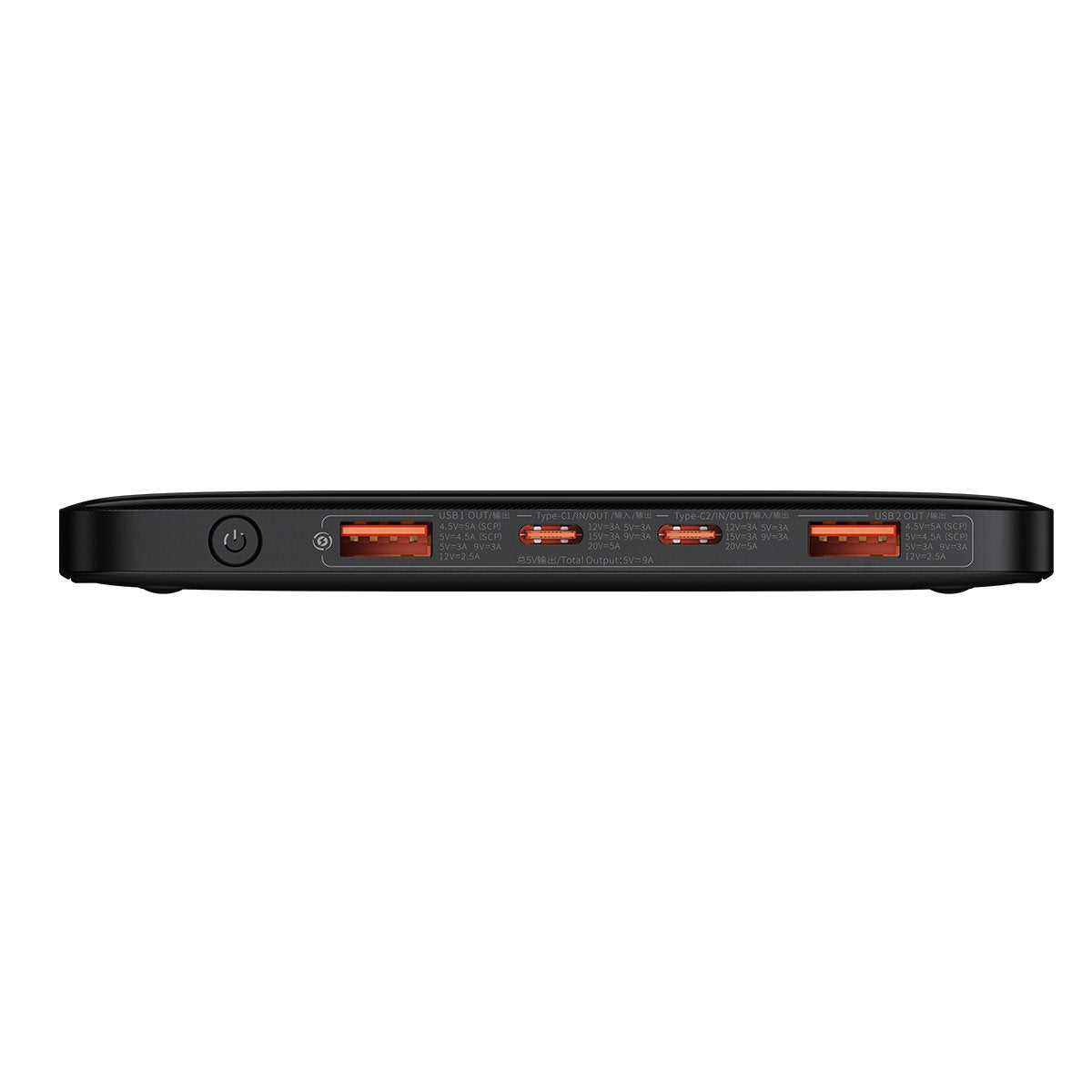 Bateria Externa Baseus Blade Ultrathin, 20000mAh, 100W, QC + PD, 2 x USB-A - 2 x USB-C, Preta PPBL000201