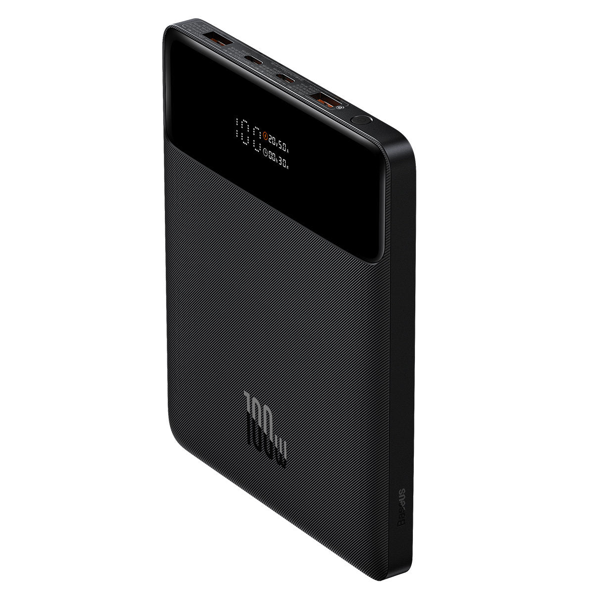 Bateria Externa Baseus Blade Ultrathin, 20000mAh, 100W, QC + PD, 2 x USB-A - 2 x USB-C, Preta PPBL000201