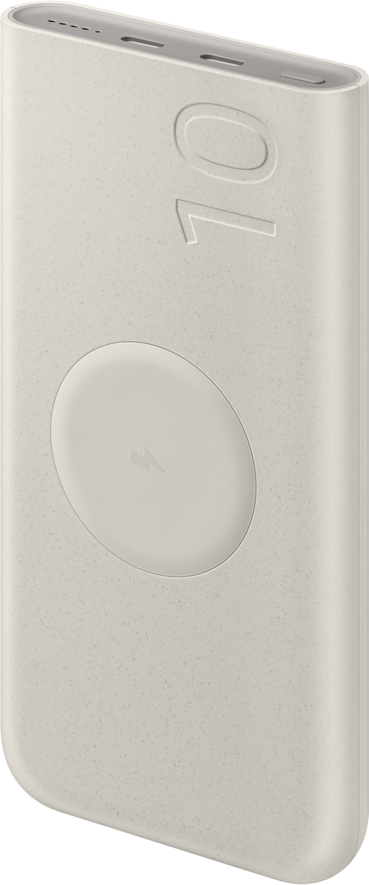 Bateria Externa Wireless Samsung, 10000mAh, 25W, PD + FQI, 1 x QI - 2 x USB-C, Bege EB-U2510XUEGEU