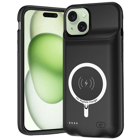 Bateria Externa Tipo Capa Wireless Techsuit Power Pro Battery para Apple iPhone 15 Plus, 8500mAh, Preta