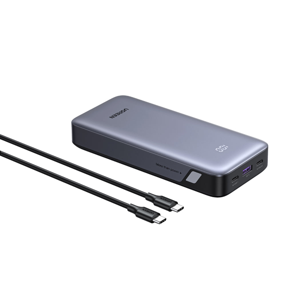 Bateria Externa UGREEN Nexode PB532 (55989B), 20000mAh, 30W, QC + PD, 1 x USB-A - 2 x USB-C, Cinzento