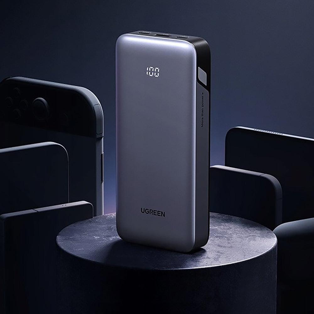 Bateria Externa UGREEN Nexode PB532 (55989B), 20000mAh, 30W, QC + PD, 1 x USB-A - 2 x USB-C, Cinzento