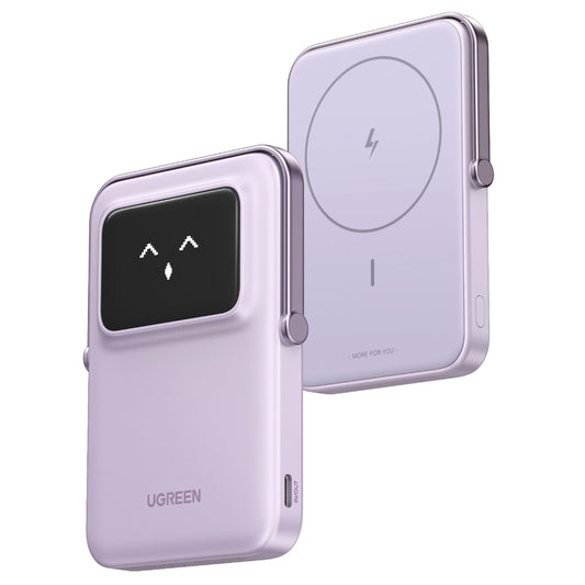 Bateria externa UGREEN PB511 Uno, 10000mAh, 30W, QC + PD, 1 x USB-A - 2 x USB-C, roxo