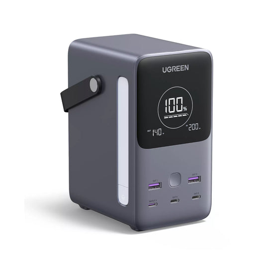 Bateria Externa UGREEN PB770, 48000mAh, 300W, QC + PD, 2 x USB-A - 3 x USB-C, Cinzento