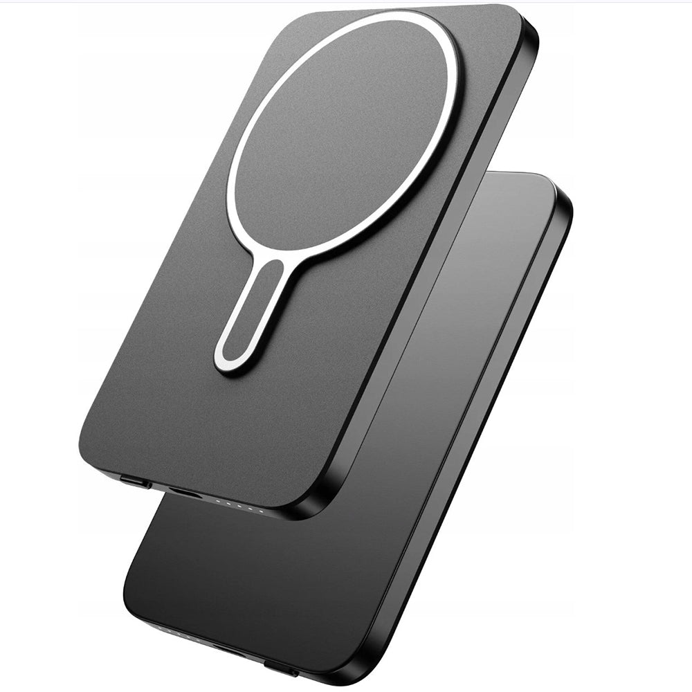 Bateria Externa Wireless 3MK MagSnap Go, 5000mAh, 20W, PD + FQI, 1 x QI - 1 x USB-C, Cinzento