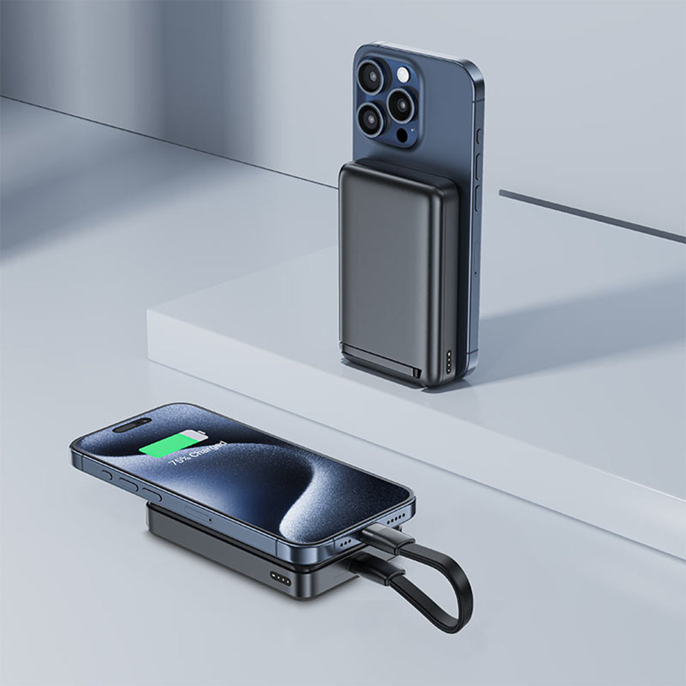 Bateria Externa Wireless Acefast M11, 10000mAh, 30W, PD + FQI, 1 x QI - 1 x USB-C, Preta