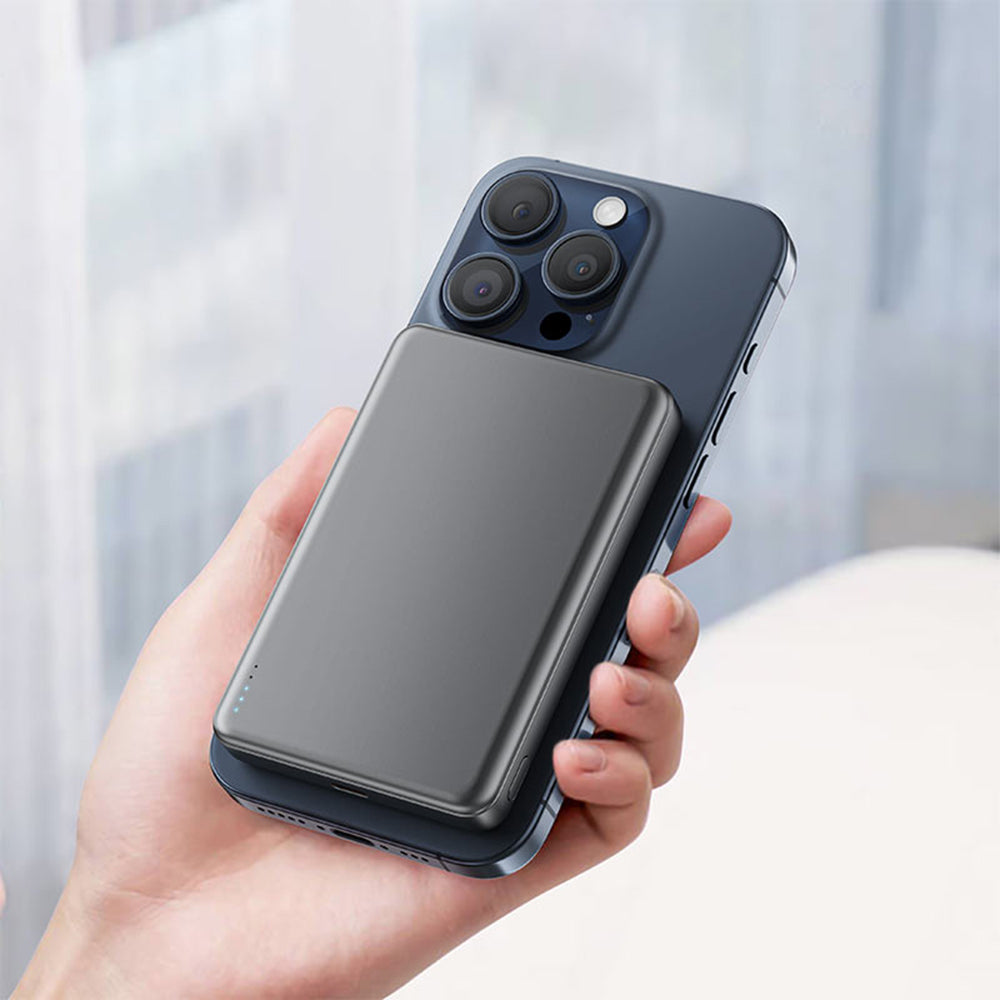 Bateria Externa Wireless Acefast M12, 10000mAh, 20W, PD + FQI, 1 x QI - 1 x USB-C, Preta