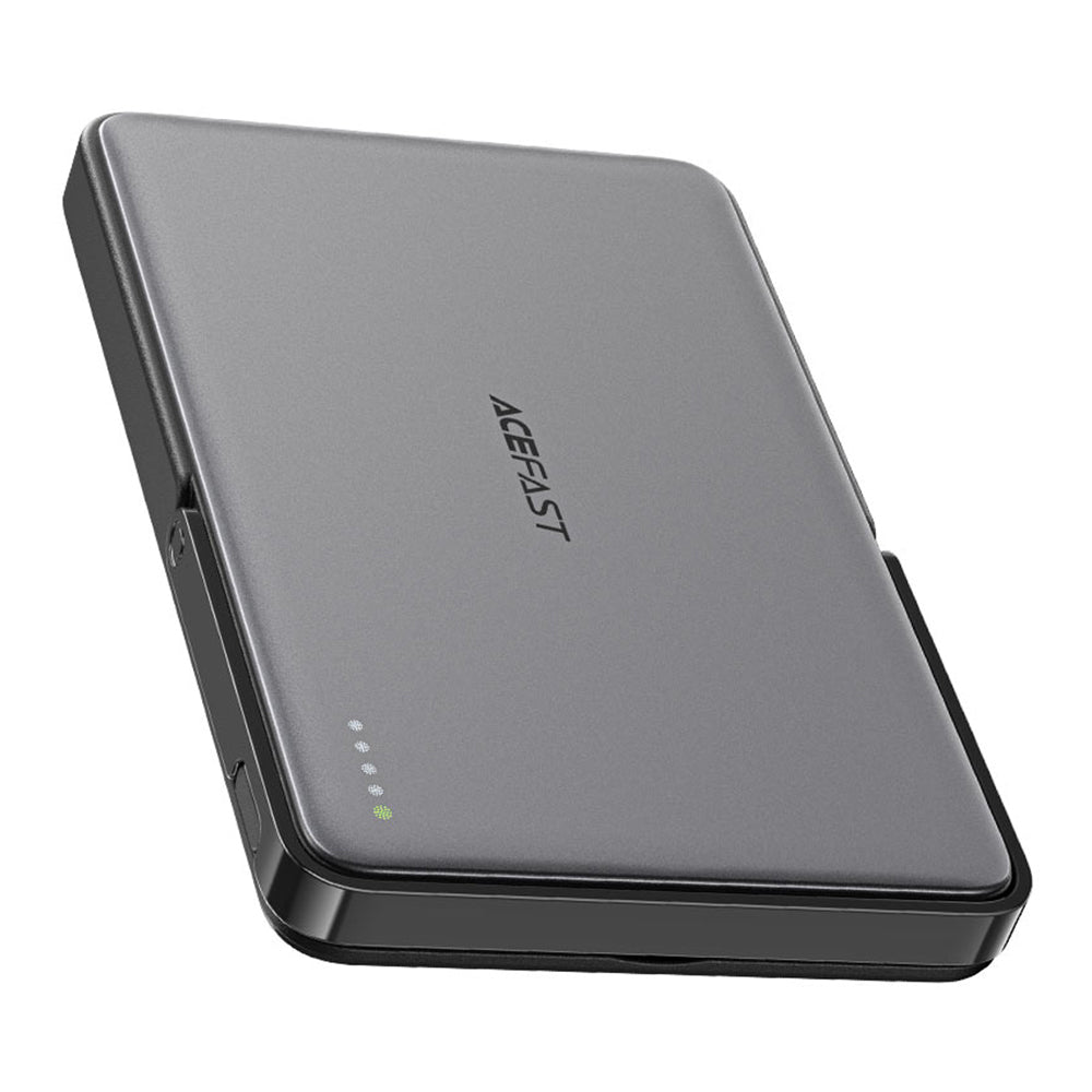 Bateria Externa Wireless Acefast M16, 5000mAh, 18W, PD + FQI, 1 x QI - 1 x USB-C, Preta