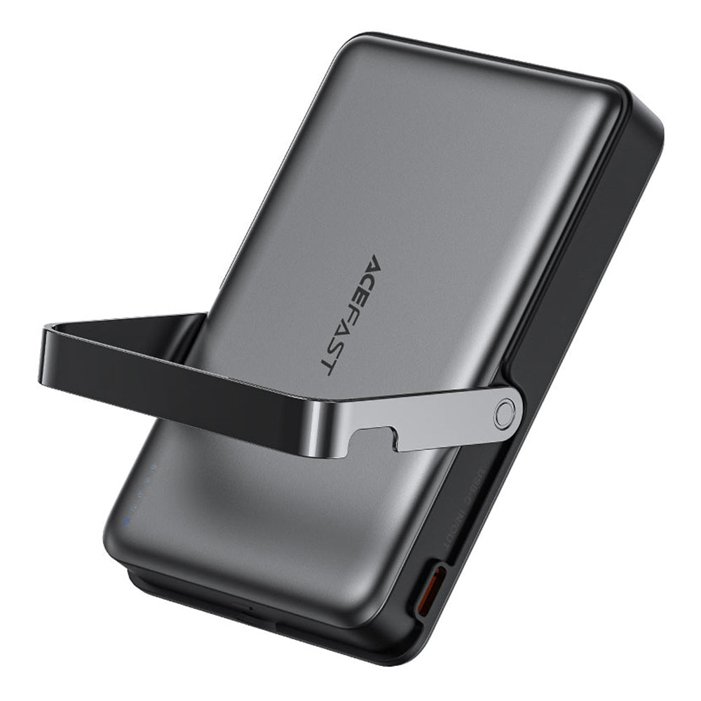 Bateria Externa Wireless Acefast M17, 10000mAh, 22.5W, PD + FQI, 1 x QI - 1 x USB-C, Preta