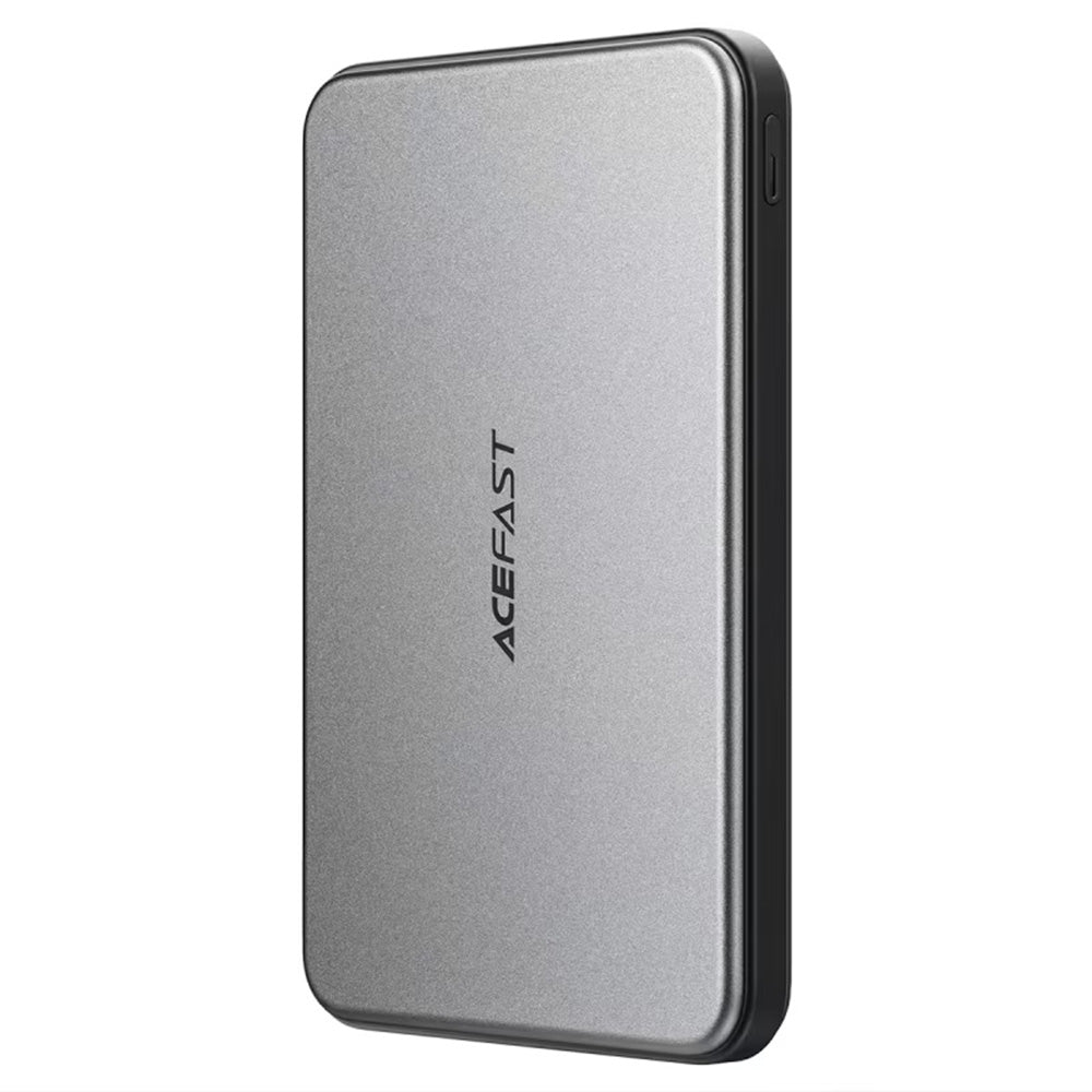 Bateria Externa Wireless Acefast M30, 5000mAh, 20W, PD + FQI, 1 x QI - 2 x USB-C, Preta