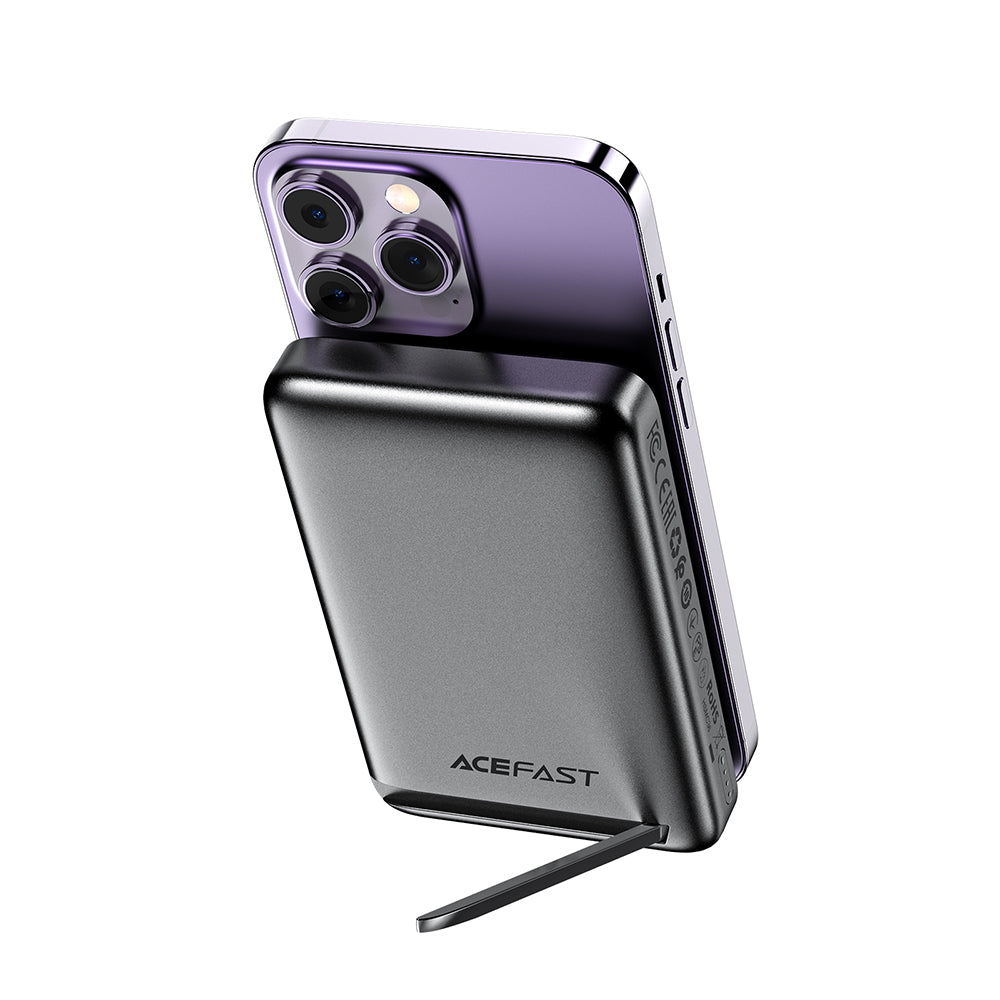 Bateria Externa Wireless Acefast M6, 10000mAh, 20W, PD + FQI, 1 x QI - 1 x USB-C, Preta