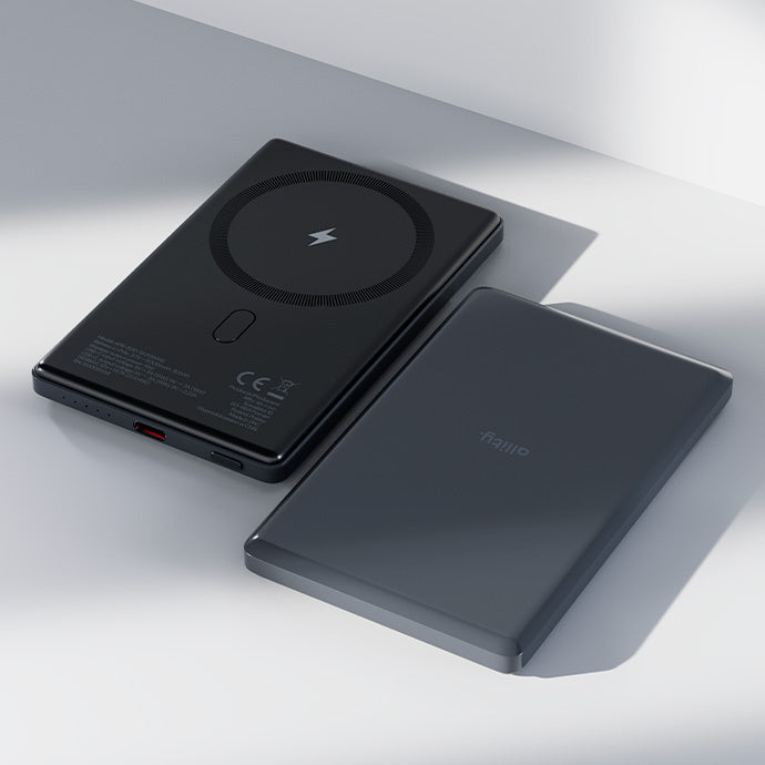 Bateria Externa Wireless Allity. APB-300, 5000mAh, 20W, PD + FQI, 1 x QI - 1 x USB-C, Cinzento