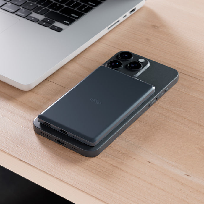 Bateria Externa Wireless Allity. APB-300, 5000mAh, 20W, PD + FQI, 1 x QI - 1 x USB-C, Cinzento