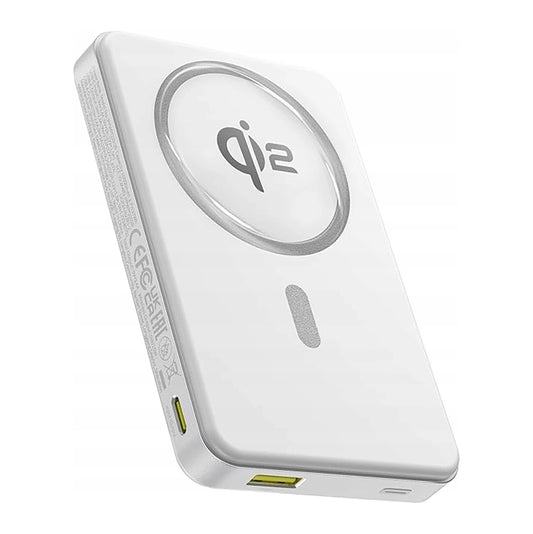Bateria Externa Wireless Baseus Airpow2 Qi2, 10000mAh, 22.5W, QC + PD + FQI, 1 x QI - 1 x USB-A - 1 x USB-C, Branca P10080000213-00