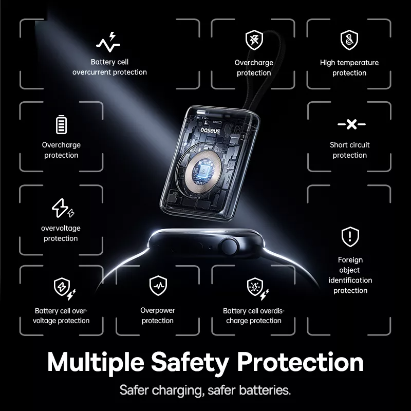 Bateria Externa Wireless Baseus EnerFill FW11 para Apple Watch Series, 1640mAh, 5W, 1 x QI, Preta E0205301