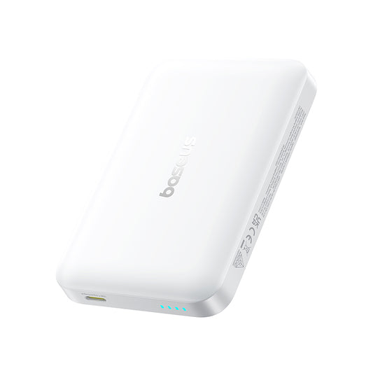 Bateria Externa Wireless Baseus EnerFill FM11, 10000mAh, 30W, PD + FQI, 1 x QI - 1 x USB-C, Branco