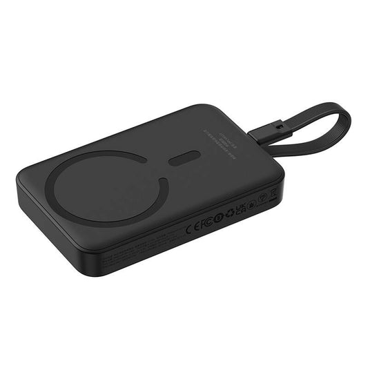 Bateria Externa Wireless Baseus Magnetic Mini, 10000mAh, 30W, PD + FQI, 1 x QI - 2 x USB-C, Preta P1002210B113-00