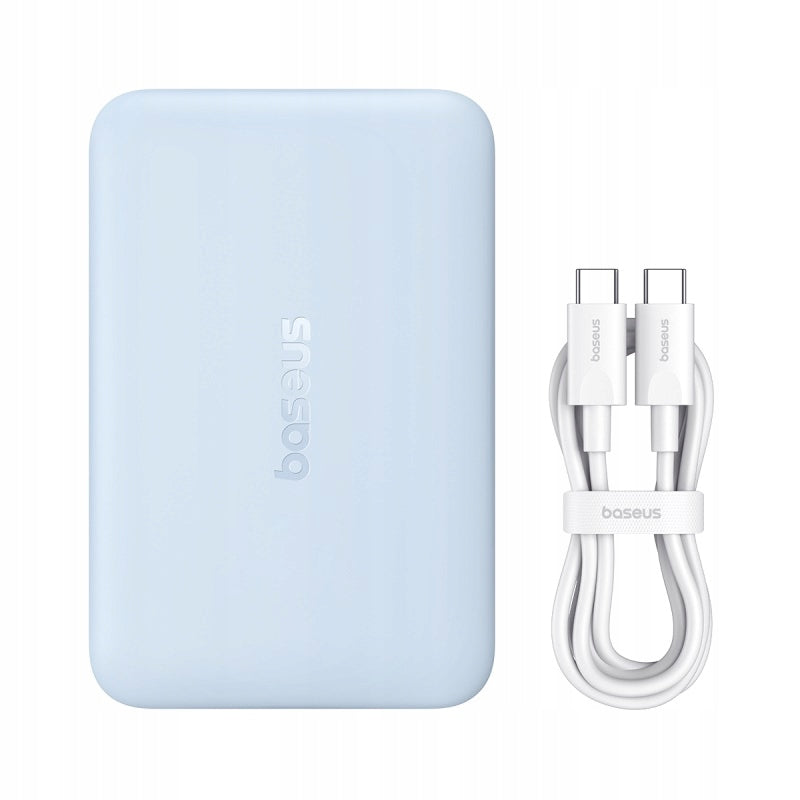 Bateria Externa Wireless Baseus EnerFill FM11 Ultra-Mini, 10000mAh, 22.5W, PD + FQI, 1 x QI - 1 x USB-C, Azul P1008210E313-00