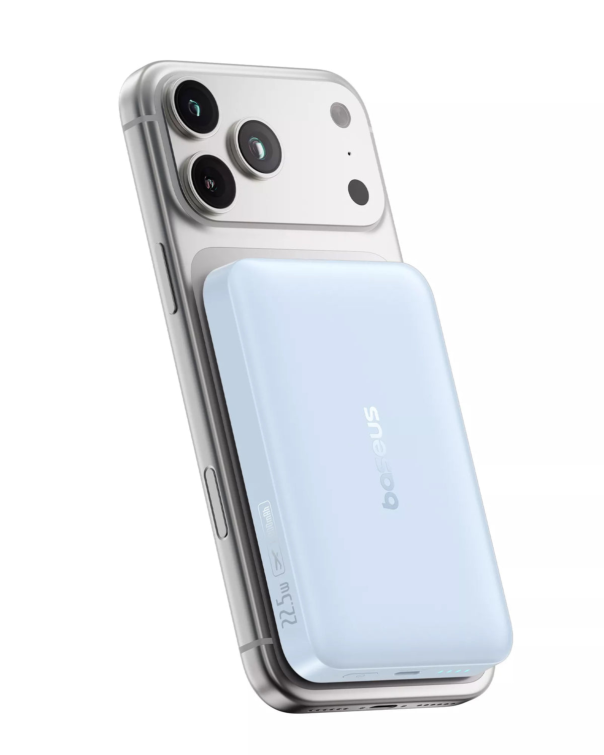Bateria Externa Wireless Baseus EnerFill FM11 Ultra-Mini, 10000mAh, 22.5W, PD + FQI, 1 x QI - 1 x USB-C, Azul P1008210E313-00