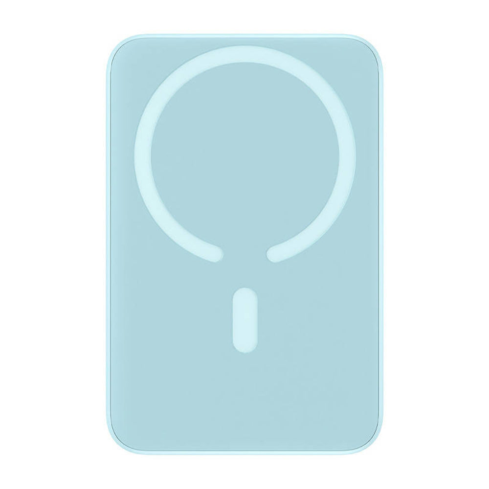 Bateria Externa Wireless Baseus Magnetic Mini, 10000mAh, 20W, PD + FQI, 1 x QI - 1 x USB-C, Azul PPCX110103