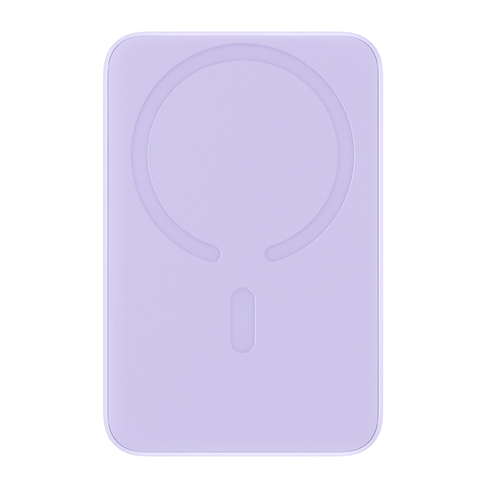 Bateria Externa Wireless Baseus Magnetic Mini, 10000mAh, 20W, PD + FQI, 1 x QI - 1 x USB-C, Roxo PPCX110105
