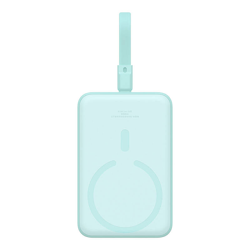 Bateria Externa Wireless Baseus Magnetic Mini, 10000mAh, 20W, PD + FQI, 1 x Lightning - 1 x QI - 1 x USB-C, Verde P10022109333-00