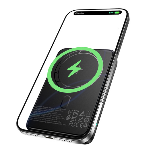 Bateria Externa Wireless Borofone BJ82A Dawn, 10000mAh, 22.5W, QC + PD + FQI, 1 x QI - 1 x USB-A - 1 x USB-C, Preta