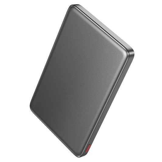 Bateria Externa Wireless HOCO Q26, 5000mAh, 20W, PD + FQI, 1 x QI - 1 x USB-C, Cinzento