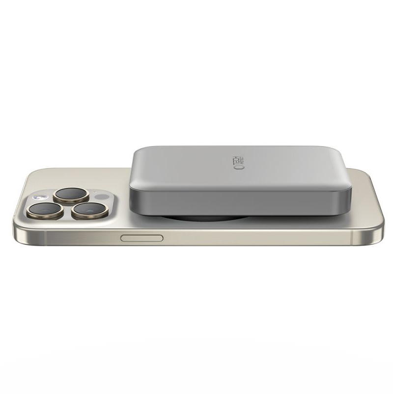 Bateria Externa Wireless Tech-Protect PB11 LifeMag, 10000mAh, 15W, PD + FQI, 1 x QI - 1 x USB-C, Cinzento, Recondicionada