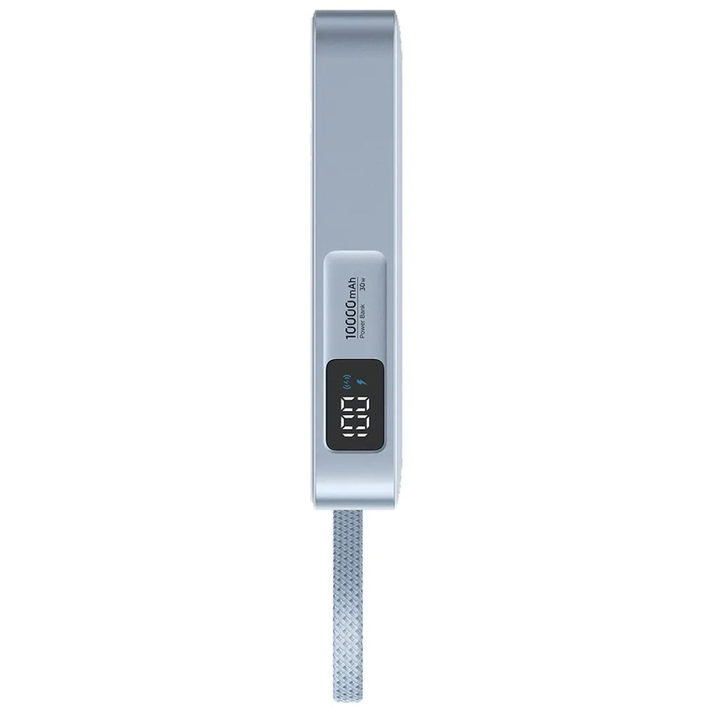 Bateria Externa Wireless UGREEN MagFlow PB773 (65958B), 10000mAh, 25W, PD + FQI, 1 x QI - 2 x USB-C, Azul