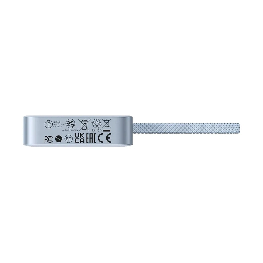Bateria Externa Wireless UGREEN MagFlow PB773 (65958B), 10000mAh, 25W, PD + FQI, 1 x QI - 2 x USB-C, Azul