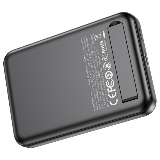Bateria Externa Wireless XO Design PR264, 10000mAh, 20W, PD + FQI, 1 x QI - 1 x USB-C, Preta, Recondicionada