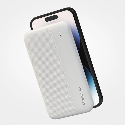 Bateria Externa WZK WPBWE1, 10000mAh, 10W, 2 x USB-A, Branca