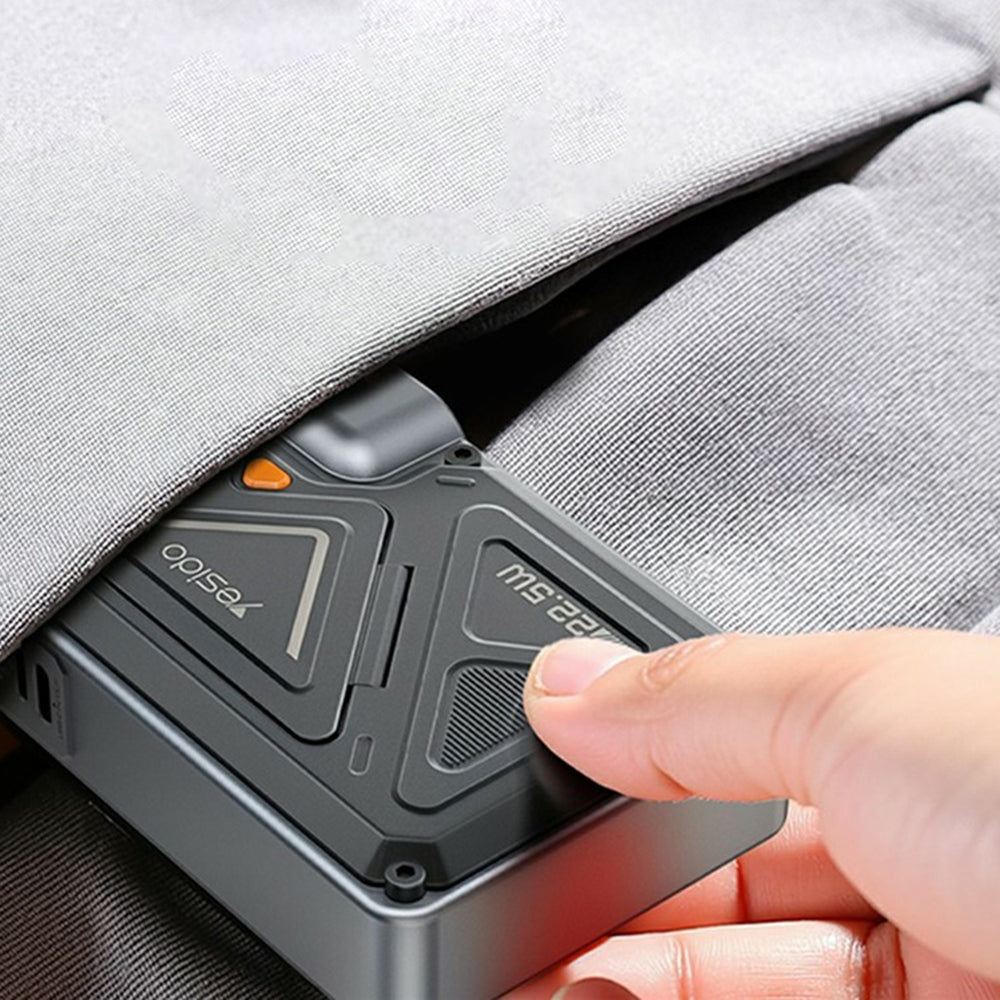 Bateria Externa Yesido YP89, 10000mAh, 22.5W, QC + PD + FQI, 1 x Lightning - 1 x QI - 1 x USB-A - 1 x USB-C, Cinzento