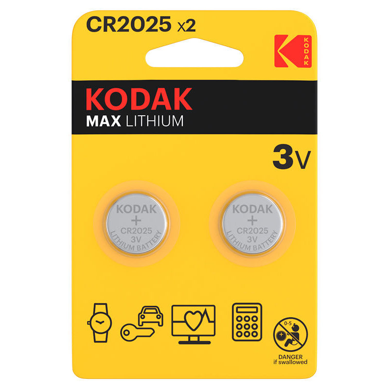 Bateria Kodak Max, CR2025, Conjunto de 2 unidades