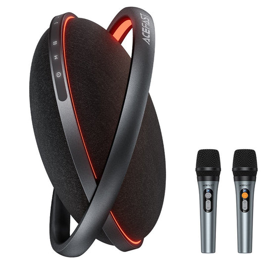 Coluna Bluetooth Acefast Karaoke K5 Max, 350W, TWS, RGB, à prova de água, Preta