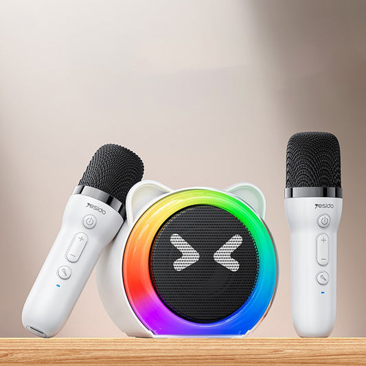 Coluna Bluetooth Yesido YSW36 Kids, 5W, Karaoke, Branca