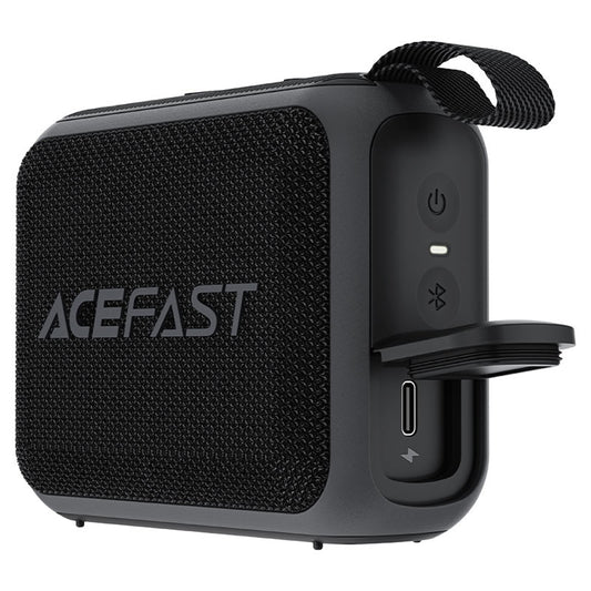 Coluna Portátil Bluetooth Acefast K4 Go, 5W, à Prova de Água, Preta
