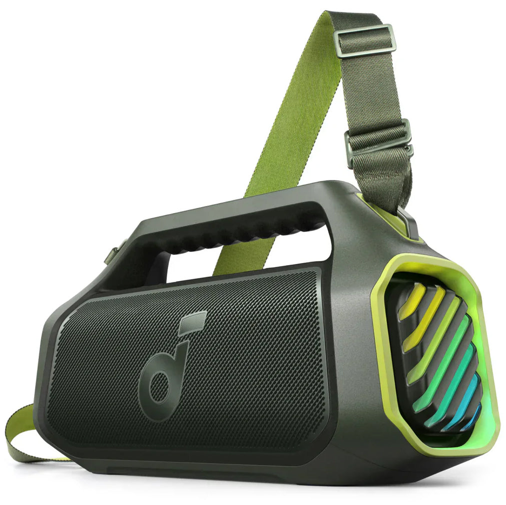 Coluna Portátil Bluetooth Anker SoundCore Boom 2 Plus, 140W, TWS, RGB, à prova de água, Verde A3134061