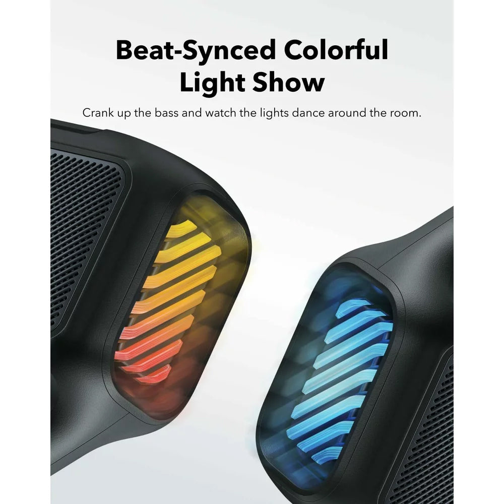 Coluna Portátil Bluetooth Anker SoundCore Boom 2, 80W, TWS, RGB, à Prova de Água, Preta A3138011