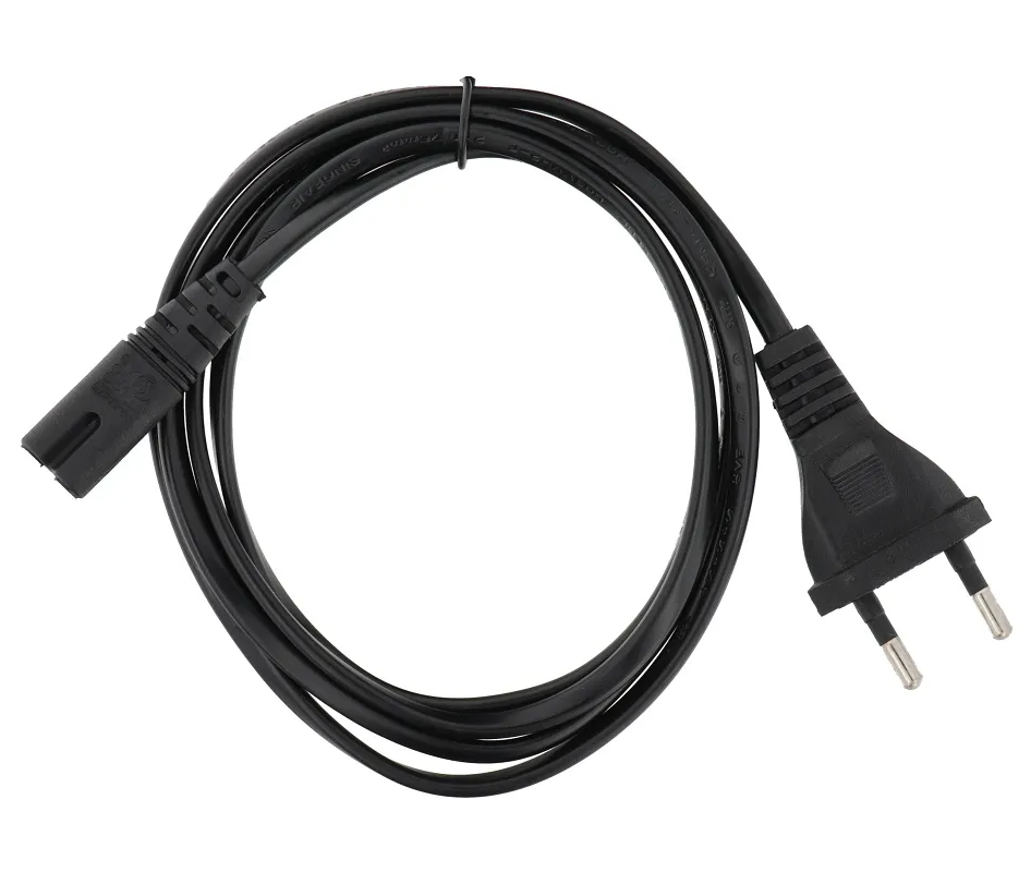 Cabo de Alimentação OEM, 2 Pinos, 1.5m, Preto