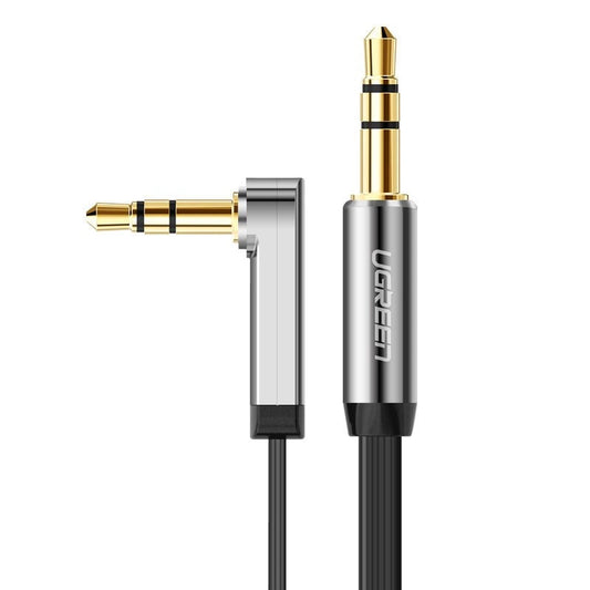 Cabo áudio 3,5 mm - 3,5 mm UGREEN AV119 angular, 0,5 m, preto